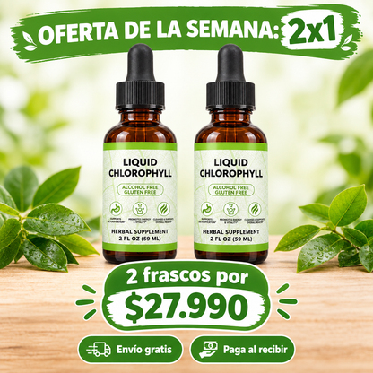 Oferta 2x1: 2 frascos de clorofila líquida Benevolent por $27.990