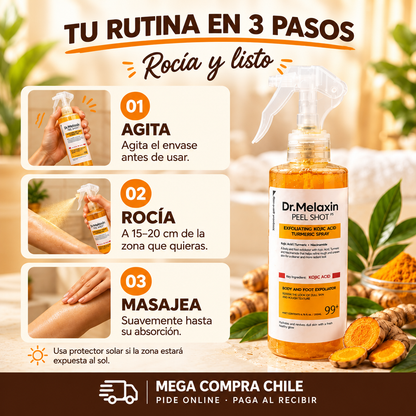 Cómo usar Dr. Melaxin Peel Shot: rocía, masajea y listo