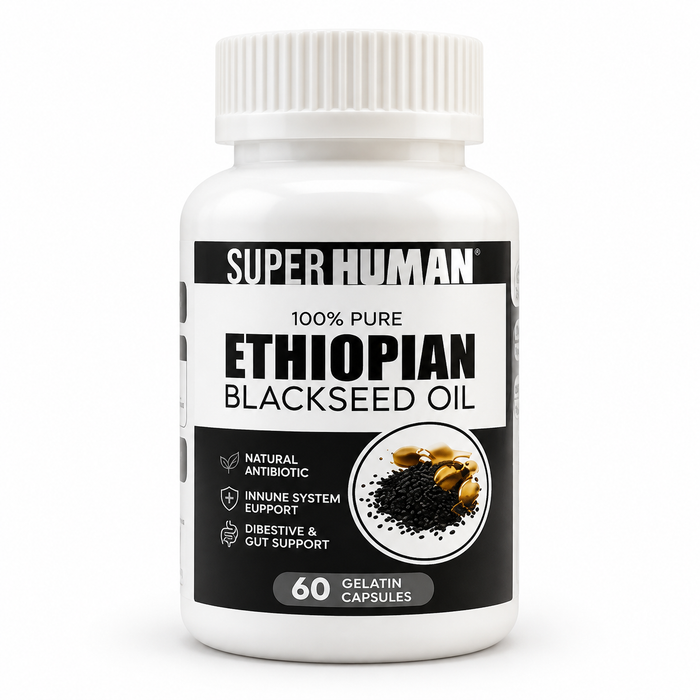 SUPER HUMAN · Aceite de Semilla Negra Etíope · 60 cápsulas