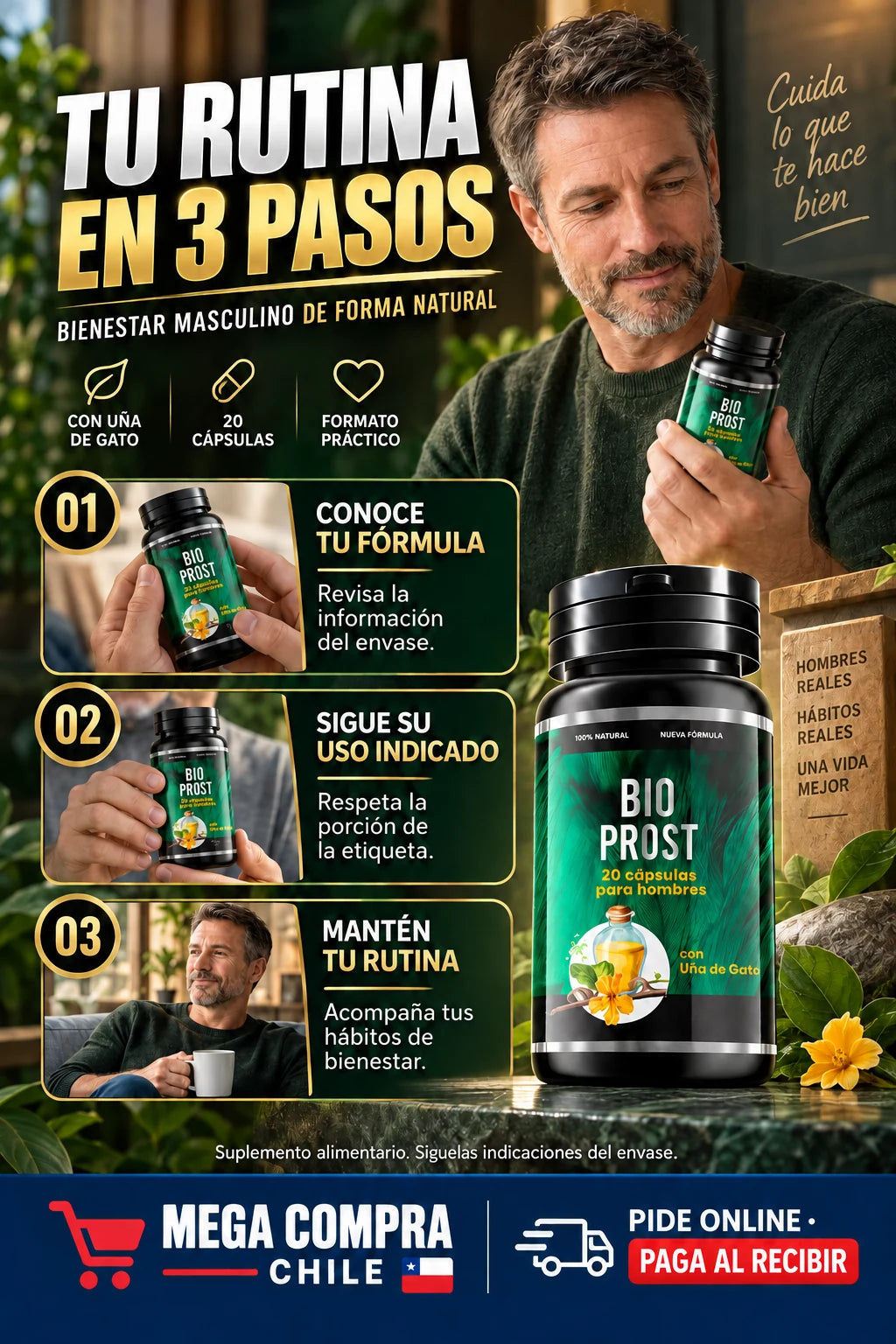 Cómo incorporar el producto siguiendo las indicaciones del envase.