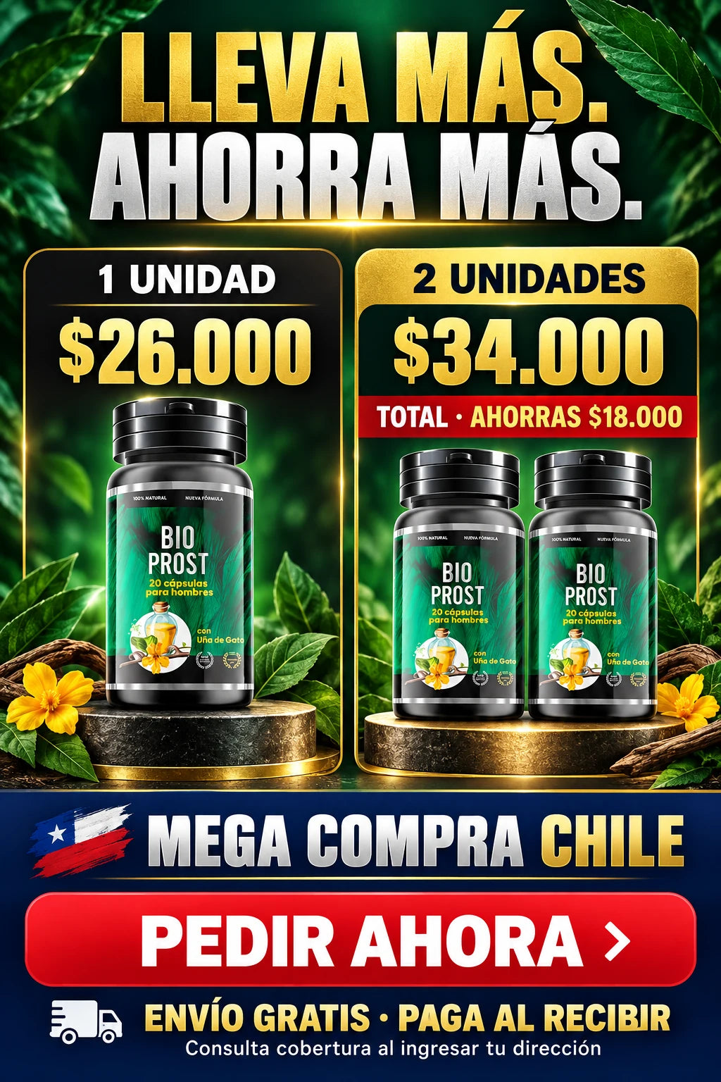 Ofertas por cantidad con envío gratis y pago al recibir. Consulta los precios de cada opción al lado de la imagen.